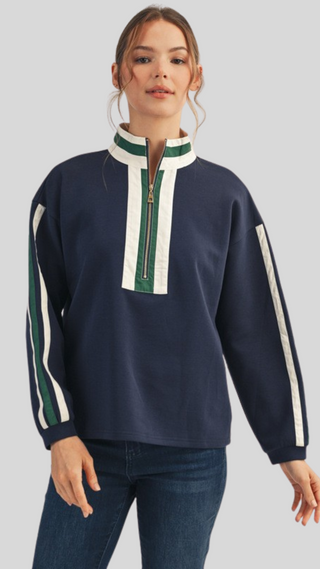 Selena Navy Pullover