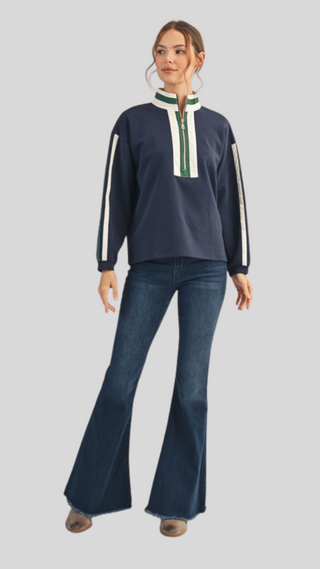 Selena Navy Pullover