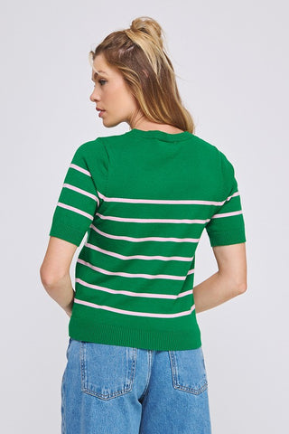 Ava Green/Pink Sweater