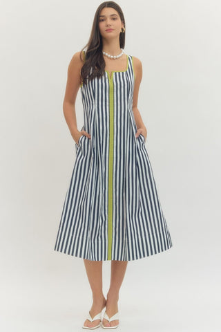 Allie Navy/Lime Dress