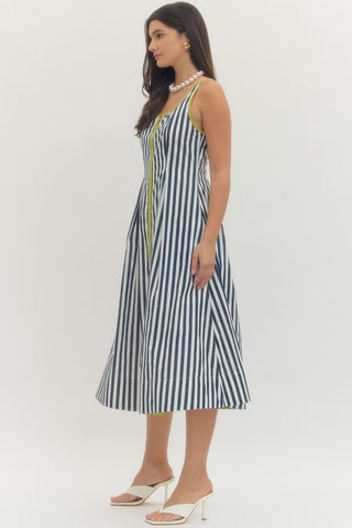 Allie Navy/Lime Dress