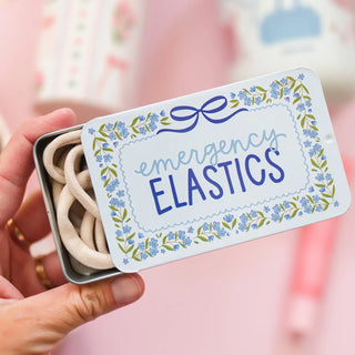 Emergency Elastics Travel Tin with 20 Hair Ties