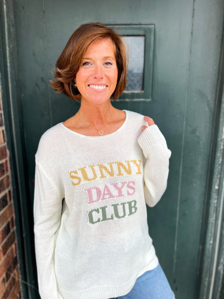 Hadley Ivory Sunny Days Sweater - Shop Pink Suitcase