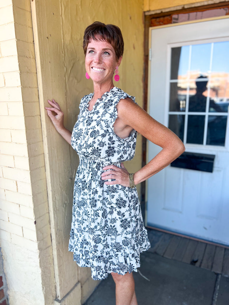 Tricia White floral Dress