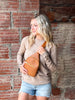 Noah Taupe Button Sleeve Sweater