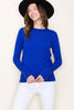 Noah Blue Button Sleeve Sweater