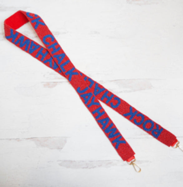Quinn Red Rock Chalk Beaded Purse Strap