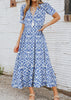 Beth Blue Geo Print Dress