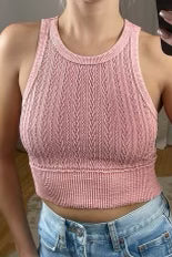 Tyra Rose Cropped Sweater