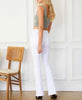 Emmie White Mid Rise Flare