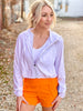 Leah Orange Shorts