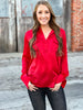 Finley Red Satin Blouse
