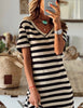 Toryn Black/Ivory Stripe Dress